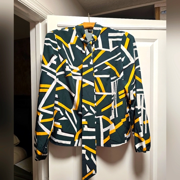 SHEIN Tops - 5 for $ 25 bundle deal - geometric design dress shirt with front bow string tie